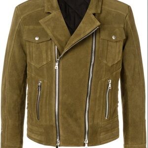 This is a perfect heavy and stylish jacket! With a trucker/biker inspired feel.